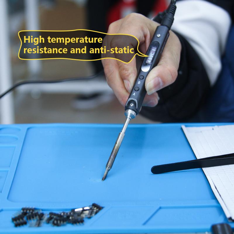 PCB welding repair magnetic insulation anti static heat insulation silicone work mat12